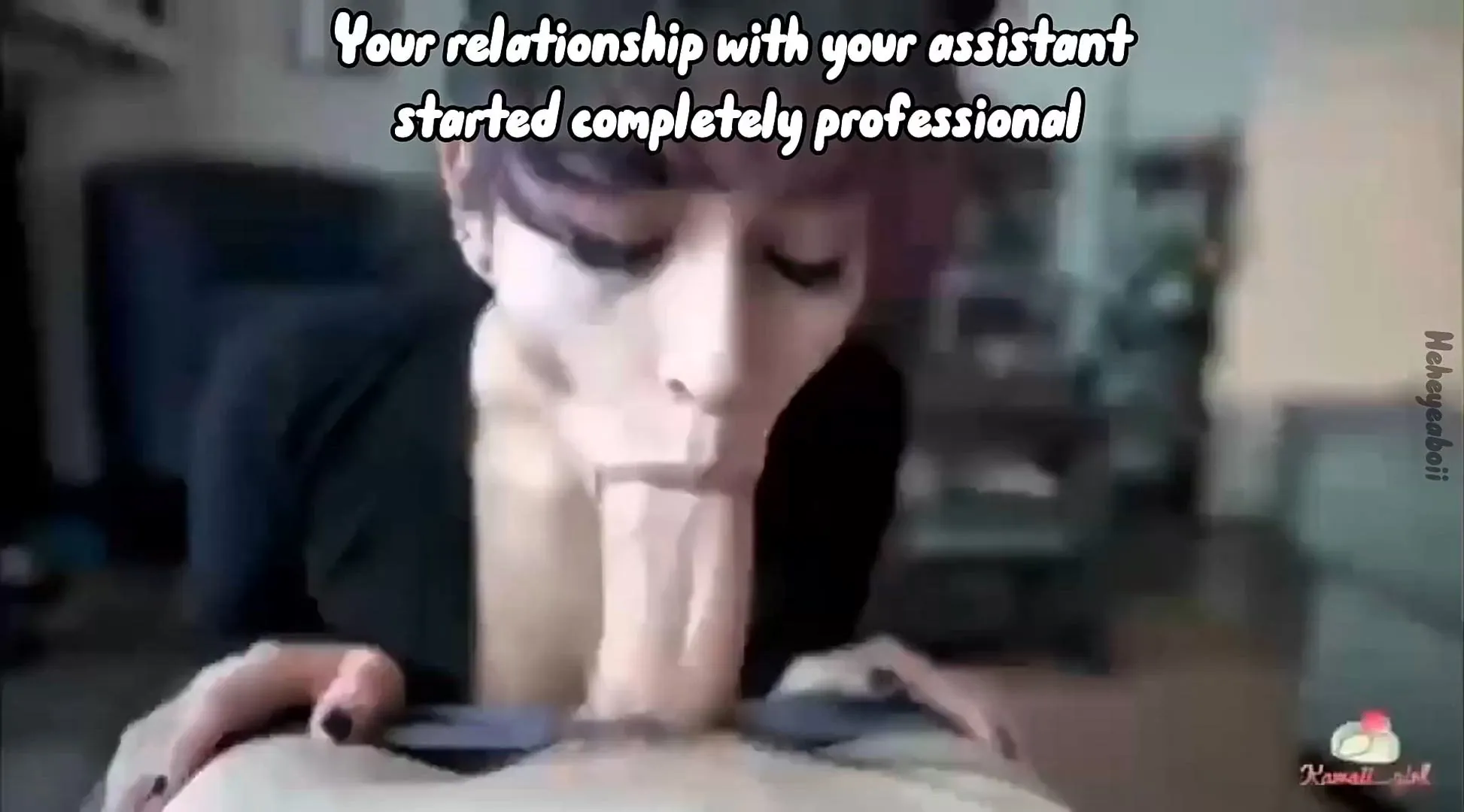 Blowjob Caption Cheating Passionate feat. @nunyabeesknees
